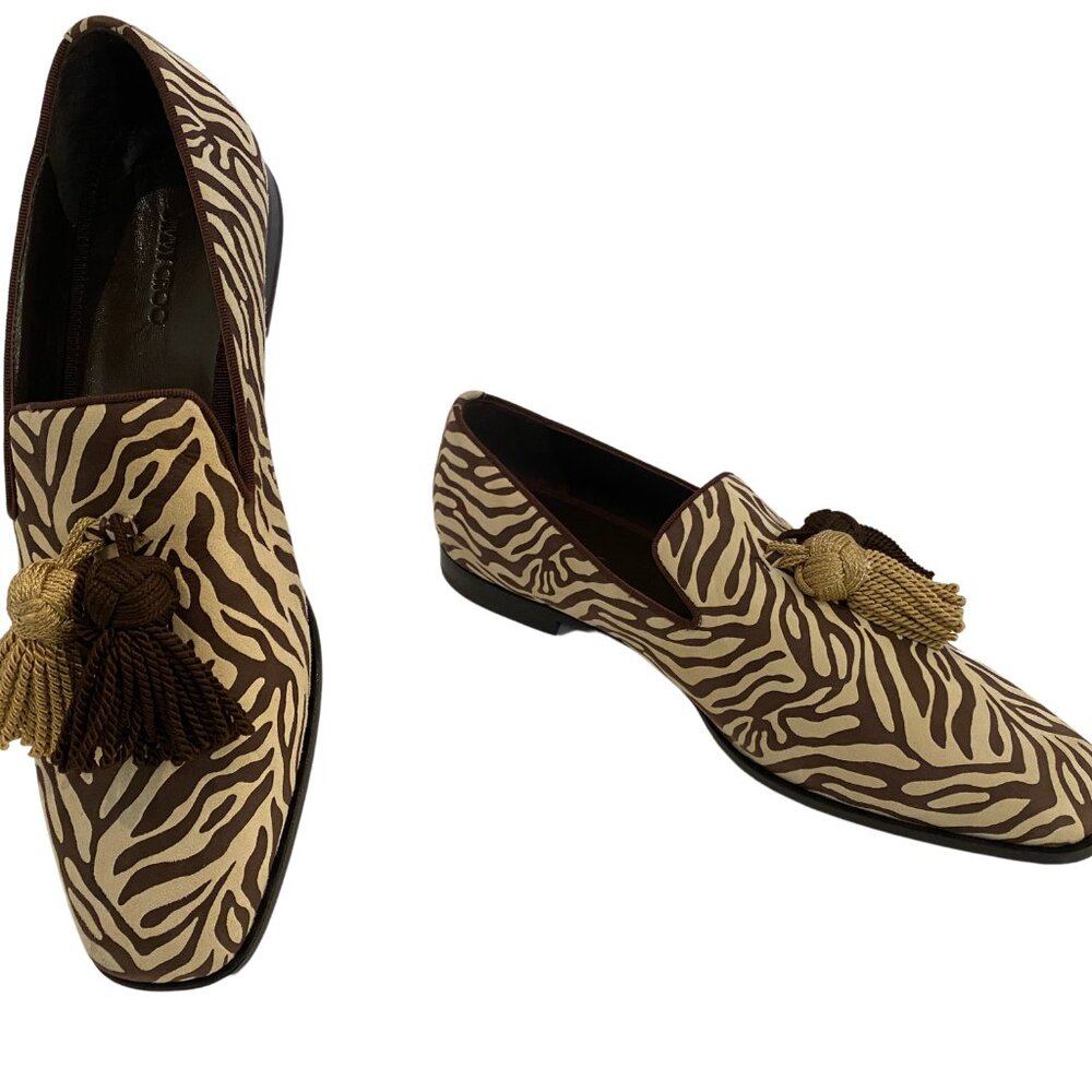 Jimmy Choo Billy Porter Foxley Shoes Loafer Flats Zebra LGBTQ Trans 42 Mobwife